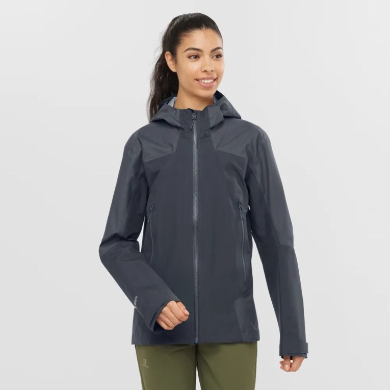 Chaquetas Shell Salomon Outline GTX Híbrido Mujer Negros | MX SWXQ845